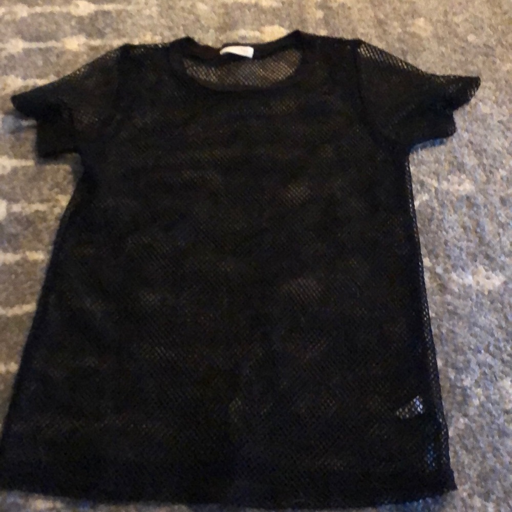 See through fish net shirt